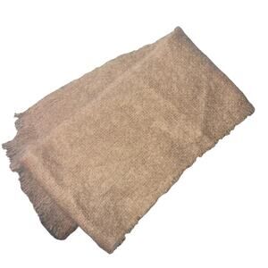 Netherdale Mohair Wool Scarf Fringe Trim Made in Scotland Oblong Nwt 68X9